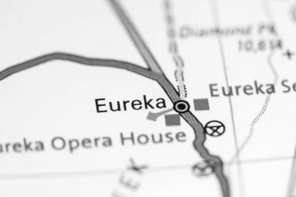 Eureka. Nevada. USA on a map — 스톡 사진