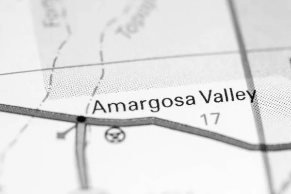 Údolí Amargosa. Nevada. USA na mapě — Stock fotografie