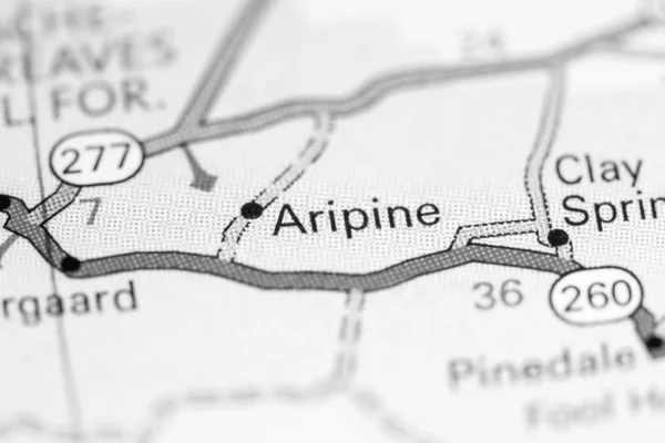 Aripine. Arizona. USA na mapě — Stock fotografie
