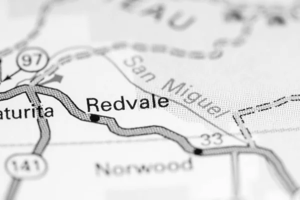 Redvale. Colorado. USA on a map — Stock fotografie
