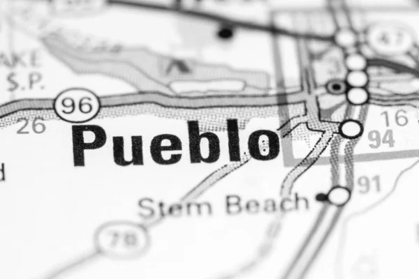 Pueblo. Colorado. EEUU en un mapa — Foto de Stock