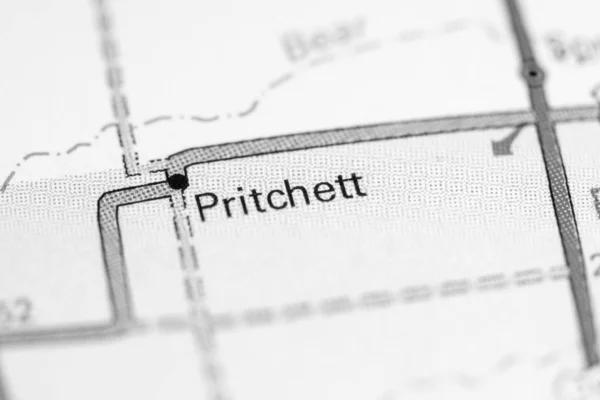 Pritchett. Colorado. USA on a map — Stock Photo, Image