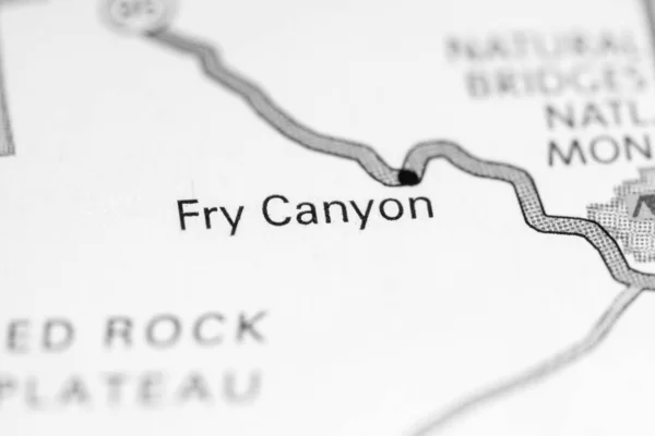 Fry Canyon. Utah. EEUU en un mapa — Foto de Stock