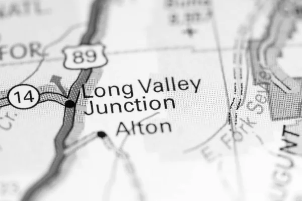 Long Valley Junction. Utah. USA on a map — 스톡 사진