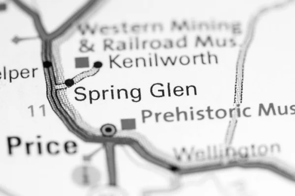 Spring Glen. Utah. USA on a map — ストック写真