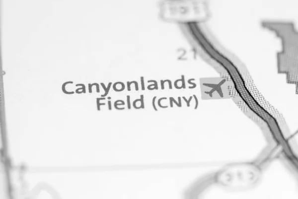 Canyonlands Field CNY. Utah. EEUU en un mapa — Foto de Stock