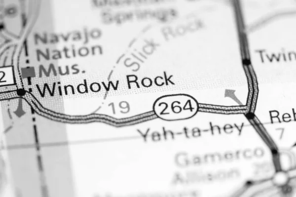 Window Rock. Nuevo México. EEUU en un mapa —  Fotos de Stock