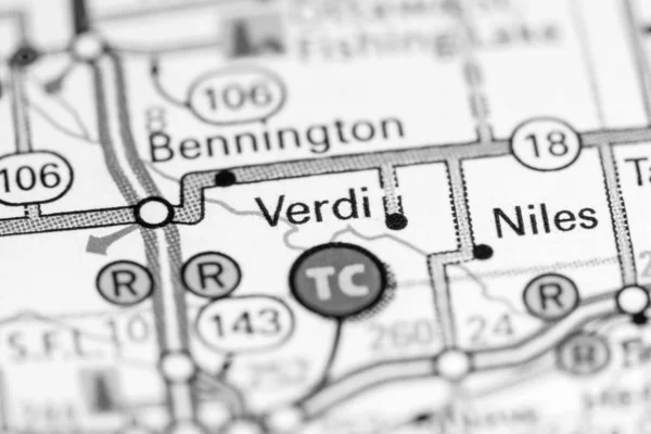 Verdi. Kansas. USA na mapě — Stock fotografie