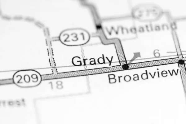 Grady. New Mexico. USA on a map — 스톡 사진