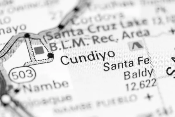 Cundiyo. New Mexico. USA on a map — Stok fotoğraf