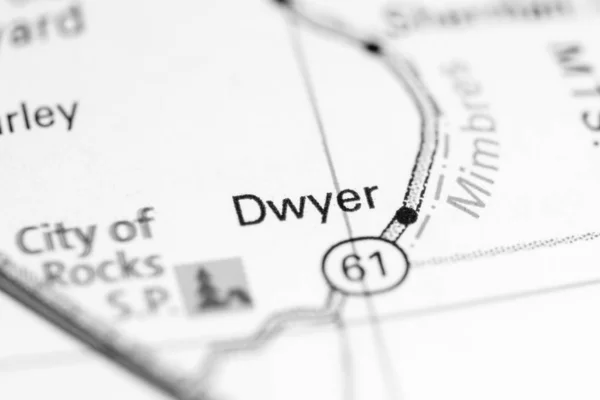 Dwyer. Nuevo México. EEUU en un mapa — Foto de Stock
