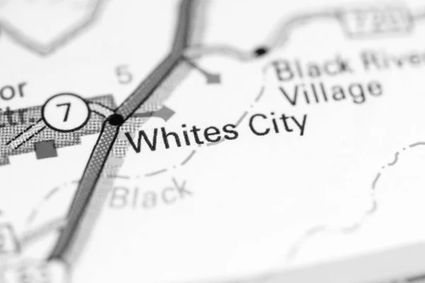 Whites City. New Mexico. USA on a map — Stok fotoğraf