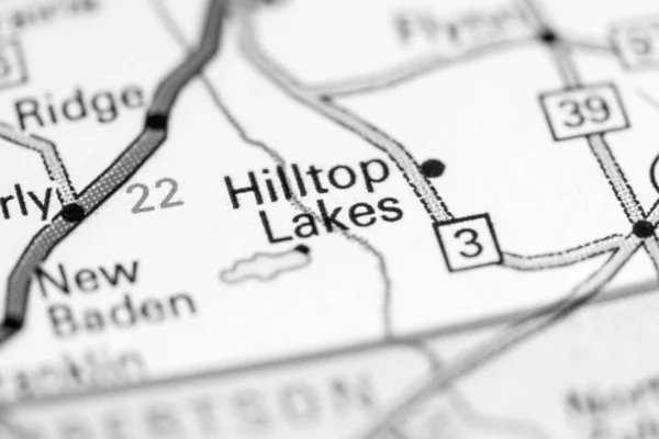 Hilltop Lakes. Texas. USA on a map — Stock Photo, Image