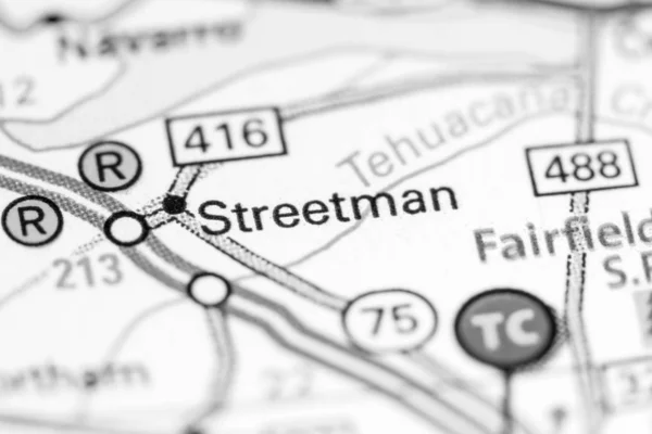 Streetman. Texas. EEUU en un mapa —  Fotos de Stock