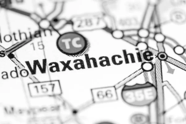 Waxahachie 德克萨斯。 地图上的Usa — 图库照片