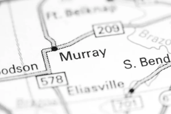 Murray. Texas. USA on a map — Stok fotoğraf
