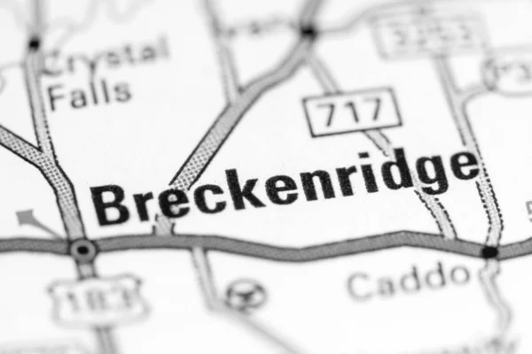 Breckenridge. Texas. USA on a map — Stok fotoğraf