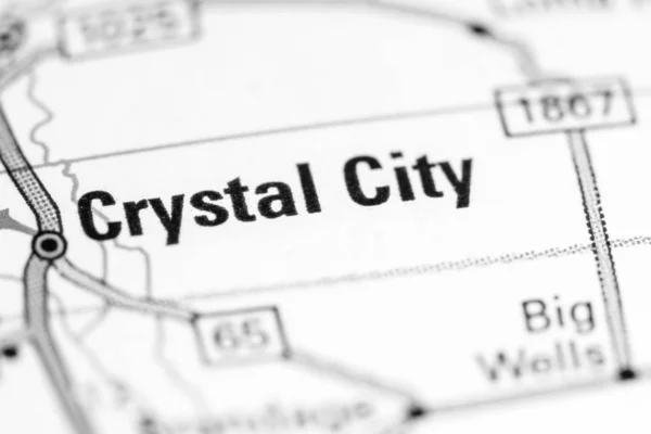 Kristal Şehir. Teksas. Haritada Usa — Stok fotoğraf