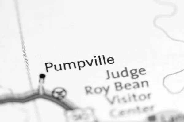 Pumpville. Texas. EUA sobre um mapa — Fotografia de Stock