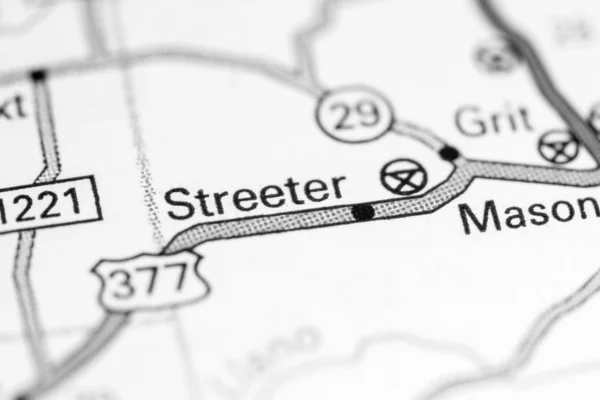 Streeter. Texas. USA on a map — 스톡 사진