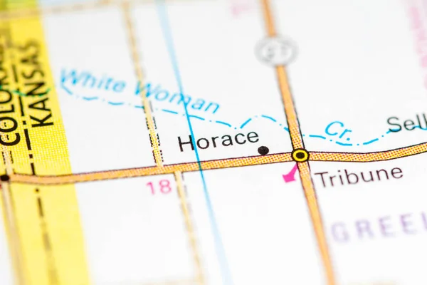 Horace. Kansas. EEUU en un mapa —  Fotos de Stock
