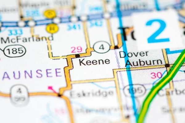 Keene. Au Kansas. États-Unis sur une carte — Photo