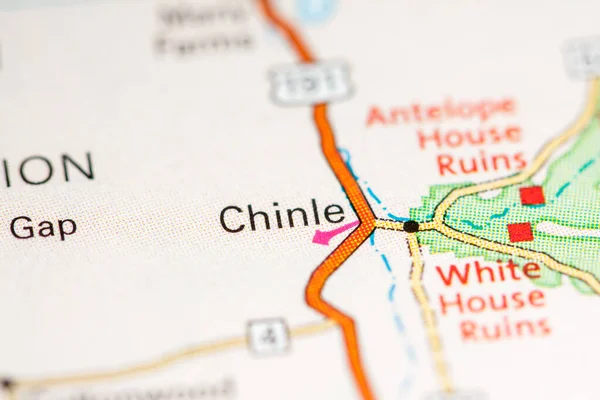 Chinle. Arizona. USA na mapě — Stock fotografie