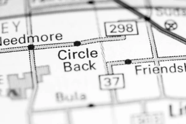 Circle Back. Texas. USA on a map — Stok fotoğraf