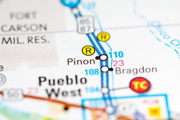 Pinon. Colorado. EEUU en un mapa — Foto de Stock