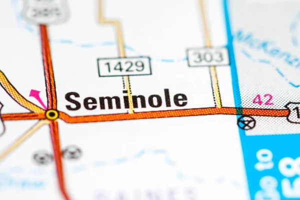 Seminole. Teksas. Usa na mapie — Zdjęcie stockowe