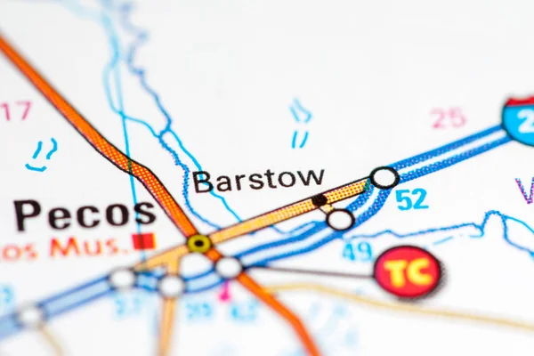 Barstow. Texas. USA on a map — Stock Photo, Image