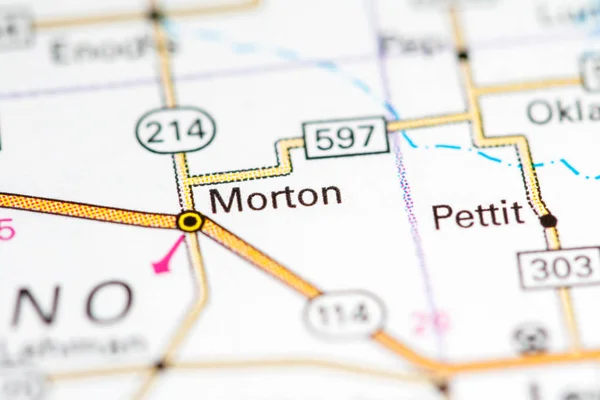 Morton. Texas. USA on a map — Stok fotoğraf