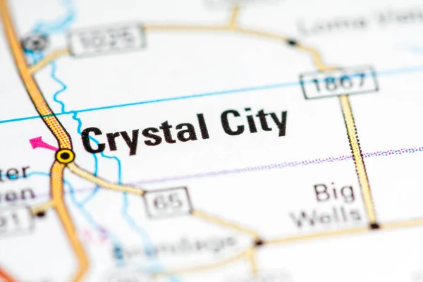 Kristal Şehir. Teksas. Haritada Usa — Stok fotoğraf