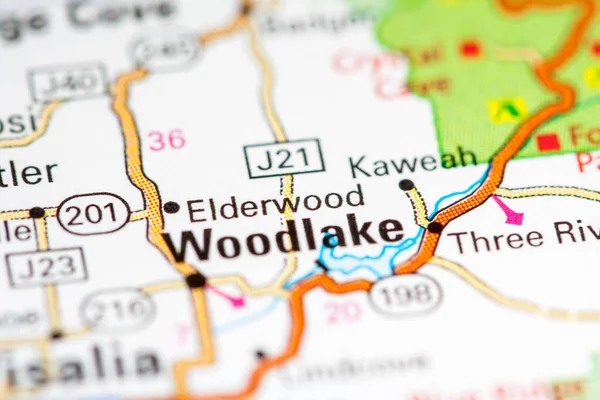 Elderwood 。 加州。 地图上的Usa — 图库照片