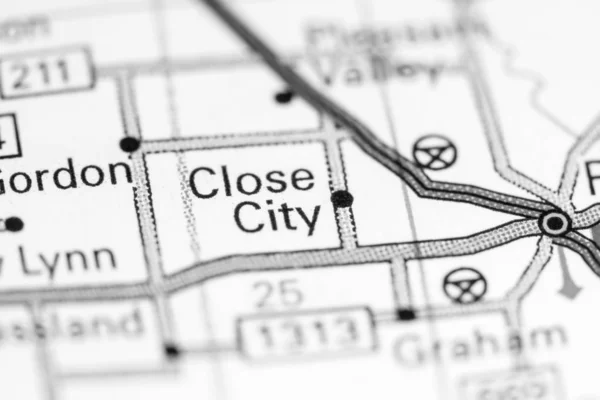 Close City. Texas. EEUU en un mapa —  Fotos de Stock