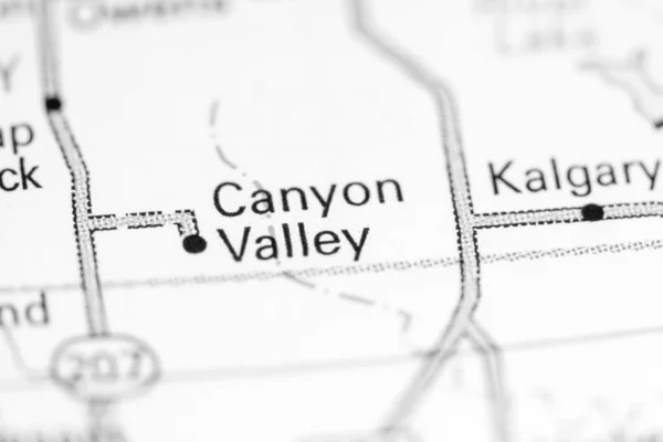 Canyon Valley. Texas. USA on a map — Stok fotoğraf