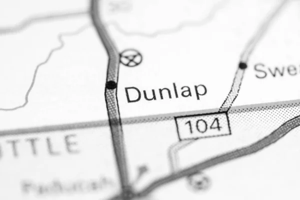 ダンラップテキサスだ地図上の宇佐 — ストック写真