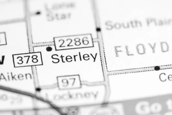 Sterley. Texas. EEUU en un mapa — Foto de Stock