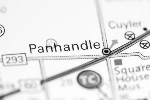 पैनहैंडल। टेक्सास। संयुक्त राज्य अमेरिका एक नक्शे पर — स्टॉक फ़ोटो, इमेज