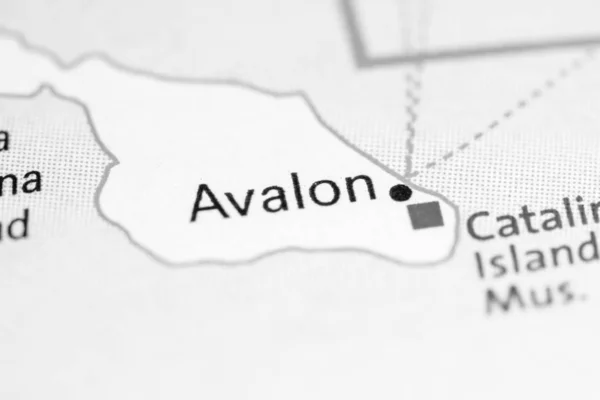 Avalon. Califórnia. EUA sobre um mapa — Fotografia de Stock