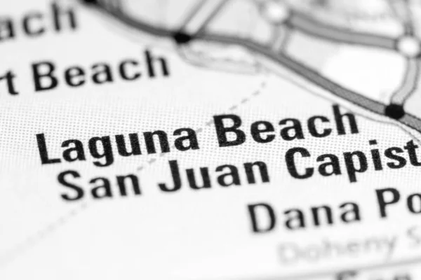 Laguna Beach. California. USA on a map — Stok fotoğraf