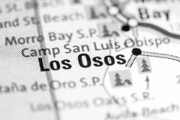 Los Osos. California. USA on a map — 스톡 사진