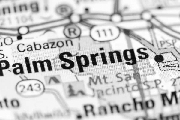 Palm Springs. California. USA on a map — 스톡 사진