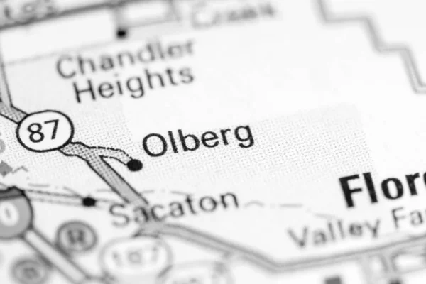 Olberg. Arizona mı? Haritada Usa — Stok fotoğraf