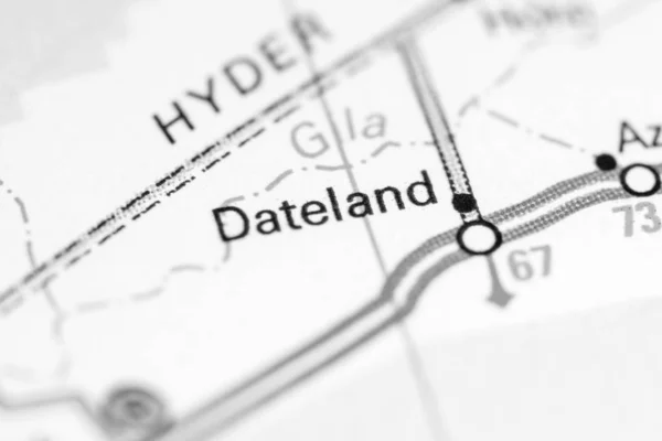 Dateland 。 亚利桑那州。 地图上的Usa — 图库照片