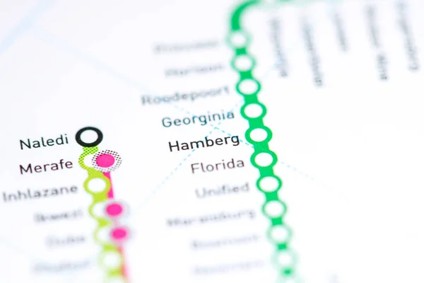 ハンバーグ駅だヨハネスブルグ・メトロ地図. — ストック写真