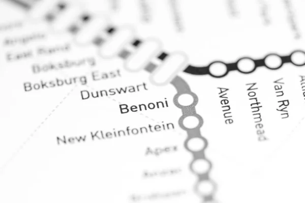 Benoni Station. Johannesburg Metro map. — Stock Photo, Image