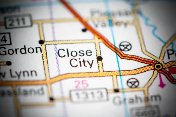 Close City. Texas. EEUU en un mapa — Foto de Stock