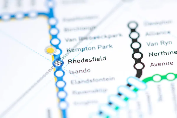 Rhodesfield Station. Johannesburg Metro map.
