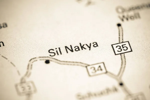 Sil Nakya. Arizona. USA on a map — Stock Photo, Image